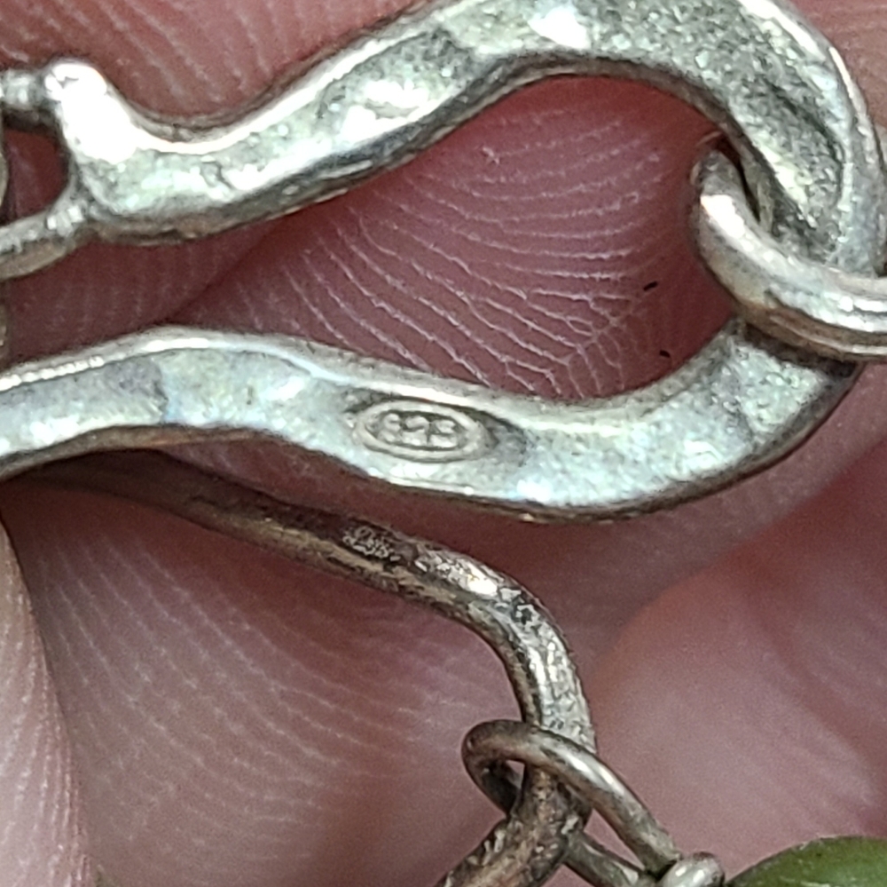 Silpada Sterling Link Necklace With Jade, Citrine, & Smoky Quartz - Retired - Picture 6 of 6